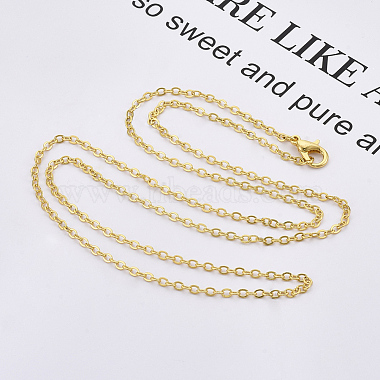 Brass Cable Chains Necklaces(X-MAK-N029-01G)-5
