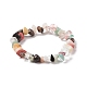 Bracelet extensible avec éclats de pierres précieuses mixtes pour enfants(BJEW-JB08431-02)-1