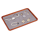 rectángulo de madera con bandejas de joyería de terciopelo(ODIS-WH0038-29)-1