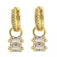 Rack Plating Brass Pave Clear Cubic Zirconia Hoop Earrings for Women(EJEW-G410-48G)-1