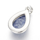 Pendentifs en jaspe tache bleue naturelle(G-L512-C13)-3