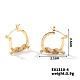 Chic Twisted Doughnut Design Copper Hoop Earrings(KE0163-2)-1