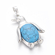 Synthetic Turquoise Pendants(G-L512-A13)-2