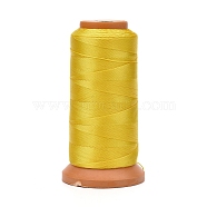 Polyester Threads, for Jewelry Making, Gold, 0.2mm, about 1093.61 yards(1000m)/roll(NWIR-G018-B-05)