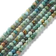 Natural HuBei Turquoise Beads Strands, Round, 2.5~3mm, Hole: 0.5mm, about 151~169pcs/strand, 15.35''~15.75''(39~40cm)(G-M411-A01-02)