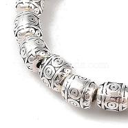 Barrel Tibetan Style Alloy Bead Strands, Cadmium Free & Nickel Free & Lead Free, 6x6mm, Hole: 2mm, about 34pcs/Strand(X-TIBEB-O007-37-NR)