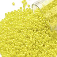 TOHO Round Seed Beads, Japanese Seed Beads, (402) Opaque AB Dandelion, 11/0, 2.2mm, Hole: 0.8mm, about 50000pcs/pound(SEED-TR11-0402)