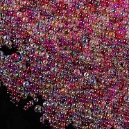 AB-Color Plated DIY 3D Nail Art Decoration Mini Glass Beads, Tiny Caviar Nail Beads, Medium Violet Red, 0.6~3mm(EGLA-TAC0001-02D)