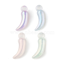 UV Plating Acrylic Pendants, Iridescent, with Glitter Powder, Pepper, Mixed Color, 23x9.5x6mm, Hole: 2.8mm(OACR-K005-22)