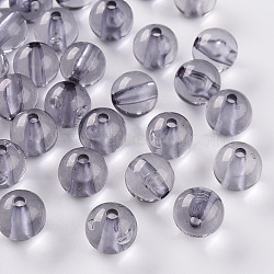 Transparent Acrylic Beads, Round, Lavender, 12x11mm, Hole: 2.5mm, about 566pcs/500g(MACR-S370-A12mm-769)