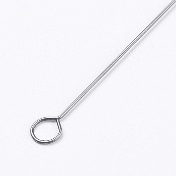 Iron Beading Needle, with Hook and Hole, For Buddha 3-Hole Guru Beads, Bead Threader, Platinum, 17.2x0.09cm, Hole: 4mm