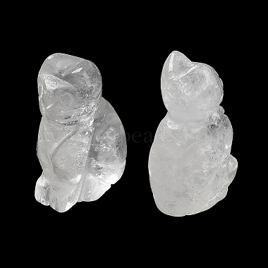 Natural Quartz Crystal Carved Healing Figurines(G-B062-04F)-3