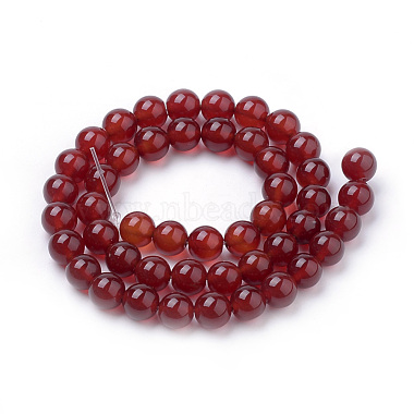 Natural Carnelian Beads Strands(X-G-S259-32-6mm)-2