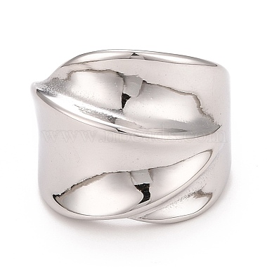 Bague épaisse texturée en acier inoxydable anti-ternissement 304 pour hommes et femmes(RJEW-B040-22P)-2