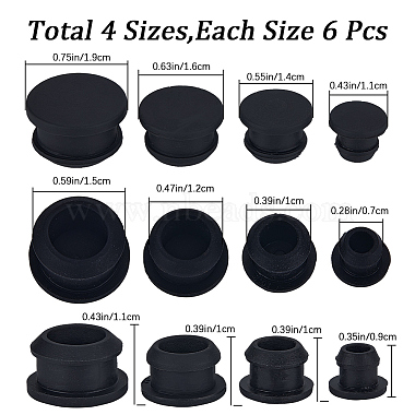 24Pcs 4 Style Silicone Bottle Seal Plug(AJEW-GF0008-10A-01)-2