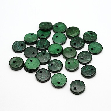 Dyed Flat Round Coconut Charms(COCO-N001-02-12mm)-2