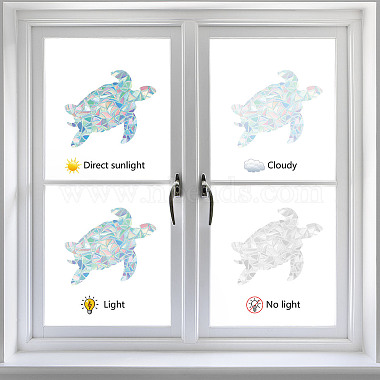 16Pcs Waterproof PVC Colored Laser Stained Window Film Static Stickers(DIY-WH0314-098)-4
