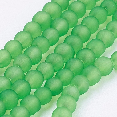 4mm LimeGreen Round Glass Beads