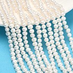 Natural Cultured Freshwater Pearl Beads Strands, Potato, Grade 2A, Antique White, 4~5mm, Hole: 0.5mm, about 80~93pcs/strand, 13.19~14.76''(33.5~37.5cm)(PEAR-L034-09A)