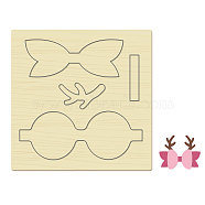 Wood Cutting Dies, with Steel, for DIY Scrapbooking/Photo Album, Decorative Embossing DIY Paper Card, Bowknot Pattern, 15x15cm(DIY-WH0178-058)