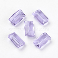 Imitation Austrian Crystal Beads, Grade AAA, Faceted, Rectangle, Lilac, 8x14x5.5mm, Hole: 0.9~1mm(SWAR-F081-8x14mm-04)