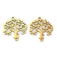 201 Stainless Steel Connector Charms, Tree of Life Link, Golden, 19.5x18.5x0.8mm, Hole: 1.4mm(STAS-Q245-14G)