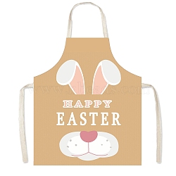 Easter Theme Polyester Sleeveless Apron, with Double Shoulder Belt, Sandy Brown, 560x450mm(PW-WG75993-24)