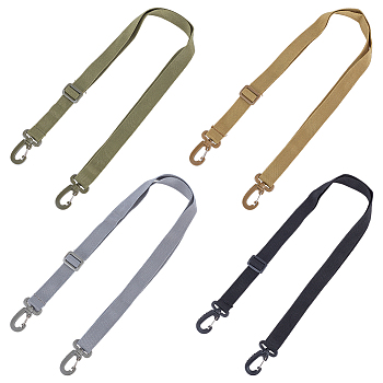 WADORN 4Pcs 4 Colors Nylon Adjustable Tactical Bag Handles, with Plastic Snap Clasps, for Outdoor Camping Hiking, Mixed Color, 82.5~148cm, 1pc/color