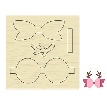 Wood Cutting Dies, with Steel, for DIY Scrapbooking/Photo Album, Decorative Embossing DIY Paper Card, Bowknot Pattern, 15x15cm