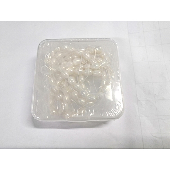 Natural Cultured Freshwater Pearl Beads Strands, Rice, White, 7~9x6~7mm, Hole: 0.7mm, about 20~23pcs/Strand, 7.48 inch(19cm), 5strands/box