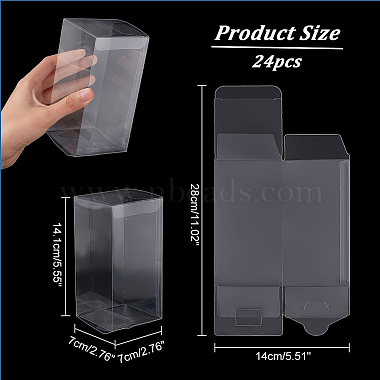 24Pcs Rectangle Transparent Plastic PVC Box Gift Packaging(CON-NB0002-15B)-2