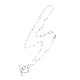 Unisex 304 Stainless Steel Paperclip Chain Necklaces(NJEW-H215-04P)-1