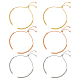 nбусины 6шт. 3 цвета полуобработанные браслеты-слайдеры из латуни и циркония(ZIRC-NB0002-02)-1