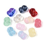 Baking Paint Transparent Glass Beads, Cat Shape, Mixed Color, 18.5~19x14.5~15x12~12.5mm, Hole: 1.4~1.6(DGLA-T004-43M)