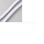 10M PVC Rhinestone Tube Cord, Garment Accessories, White, 6mm, about 10.94 Yards(10m)/Set(OCOR-NB0002-17B)
