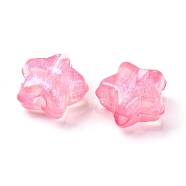 Luminous Transparent Acrylic Beads, Glitter Beads, Glow in the Dark, Star, PeachPuff, 10x11x6mm, Hole: 2mm(MACR-D024-24E)