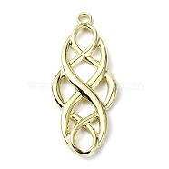 Rack Plating Alloy Pendants, Oval, Golden, 39x16x3mm, Hole: 2.2mm(PALLOY-K023-01G)