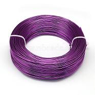 Round Aluminum Wire, Bendable Metal Craft Wire, for DIY Jewelry Craft Making, Dark Violet, 3 Gauge, 6.0mm, 7m/500g(22.9 Feet/500g)(AW-S001-6.0mm-11)