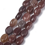 Natural Purple Aventurine Beads Strands, Oval, 8x6x3.5~4mm, hole: 1mm, about 45~52pcs/strand, 15.16~15.74 inch(38.5~40cm)(G-Z006-A07)