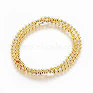 Stainless Steel Ball Chain Necklace Making, Golden, 21.6 inch(55cm), 2.5mm(MAK-L019-01C-G)