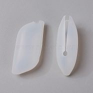 Silicone Portable Toothbrush Case, White, 60x26x19mm(SIL-WH0001-06)