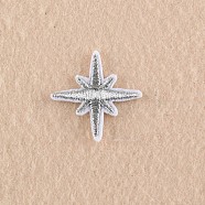 Computerized Embroidery Cloth Iron on/Sew on Patches, Costume Accessories, Appliques, Shinning Star, Silver, 32x31mm(DIY-F038-F02-B)