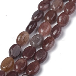 Natural Purple Aventurine Beads Strands, Oval, 8x6x3.5~4mm, hole: 1mm, about 45~52pcs/strand, 15.16~15.74 inch(38.5~40cm)(G-Z006-A07)