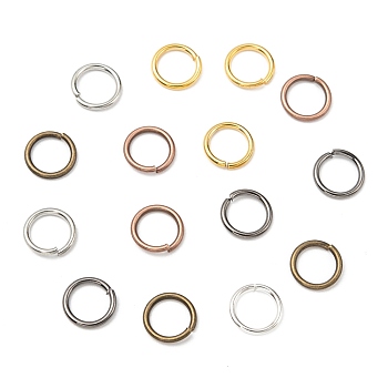Open Jump Rings Brass Jump Rings, Mixed Color, 8x1mm, 18 Gauge, Inner Diameter: 6mm, about 4300pcs/500g