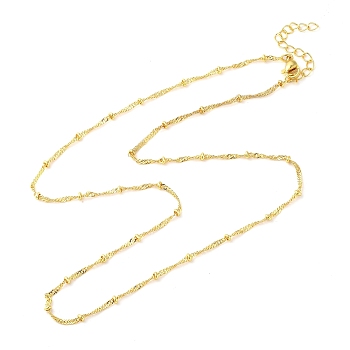 Rack Plating Brass Satellite Chain Necklaces, Long-Lasting Plated, Lead Free & Cadmium Free, Golden, 17.91 inch(45.5cm)