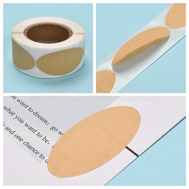 Self-Adhesive Kraft Paper Gift Tag Stickers(X-DIY-G021-10)-4