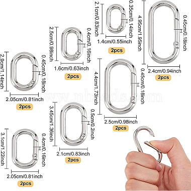 BENECREAT 14Pcs 7 Styles Zinc Alloy Key Clasps(FIND-BC0002-92A)-2