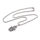 304 Stainless Steel Enamel Necklaces(NJEW-Q338-02P)-2