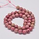 Faceted Natural Rhodonite Round Bead Strands(X-G-M289-02-8mm)-2