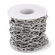 Tarnish Resistant 304 Stainless Steel Textured Paperclip Chains(CHS-G027-04P)-3